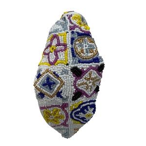 280. The Brooke Shade Spanish Talavera Tiles Beaded Headband
